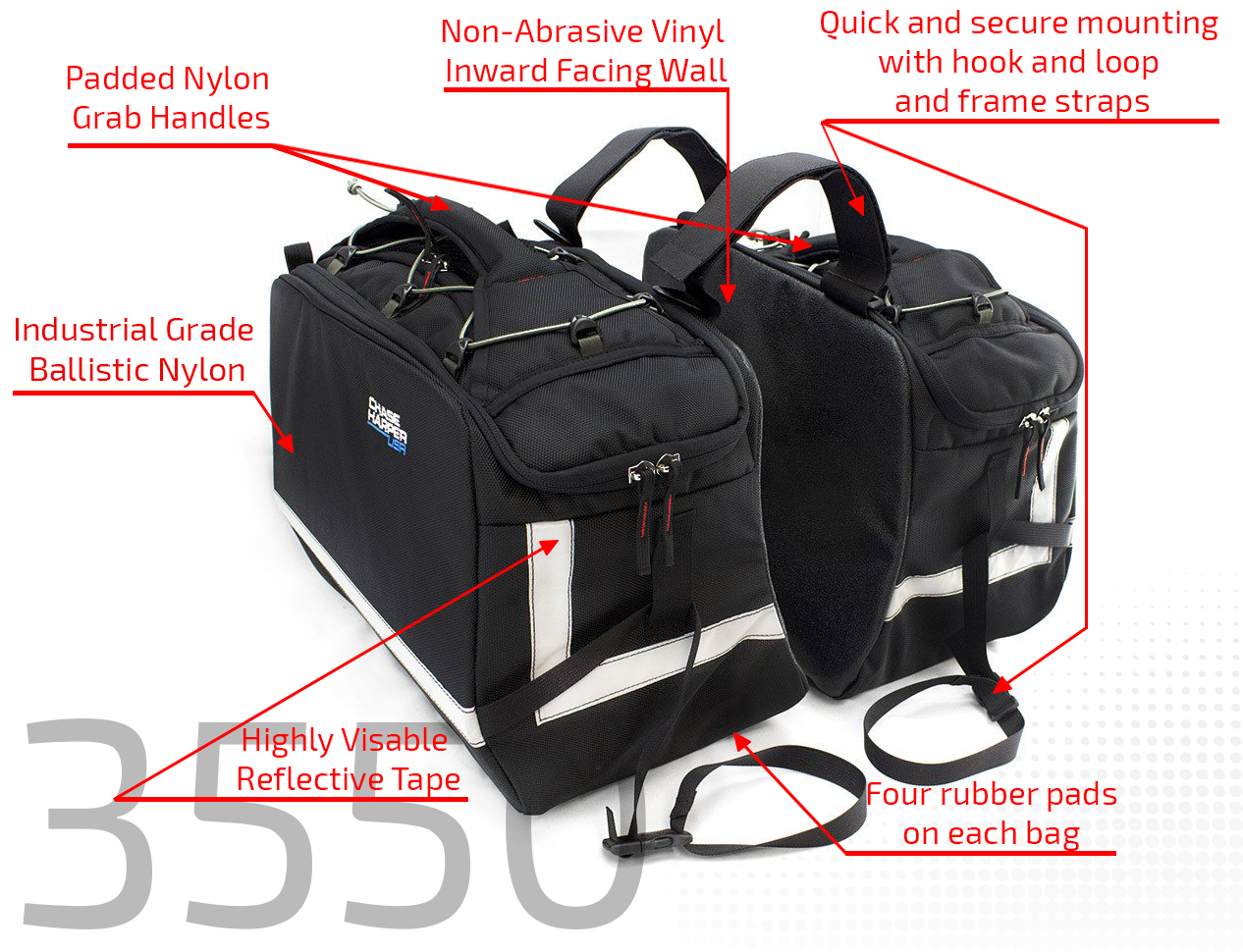 3550BCNW Aeropac II Saddle bags